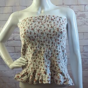 Abercrombie & Fitch Peach Smocked Tube Top
